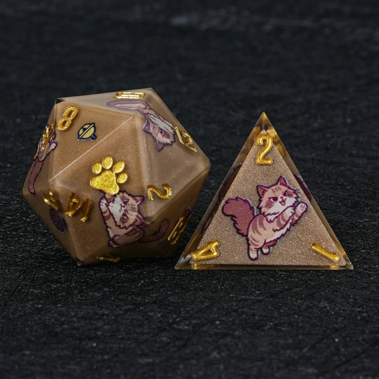 Cat Resin DND Dice Set – Siberian – alternate product view