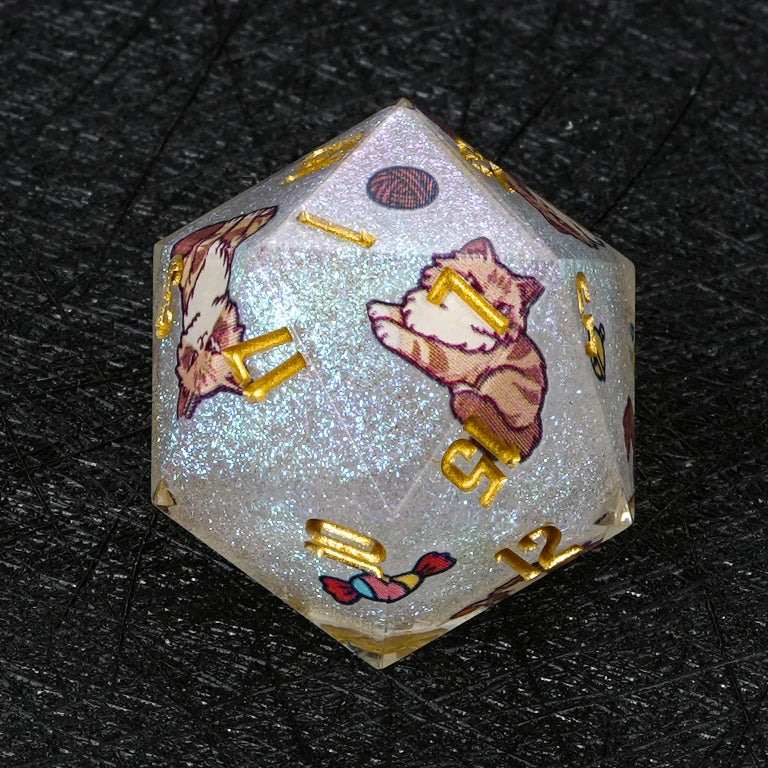 Cat Resin DND Dice Set – Siberian – alternate product view