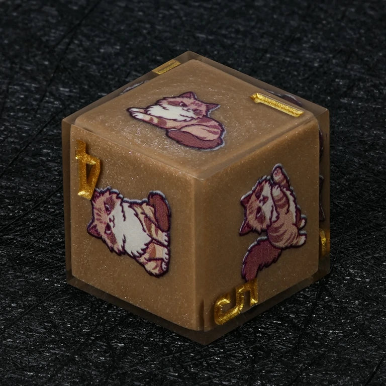 Cat Resin DND Dice Set – Siberian – alternate product view
