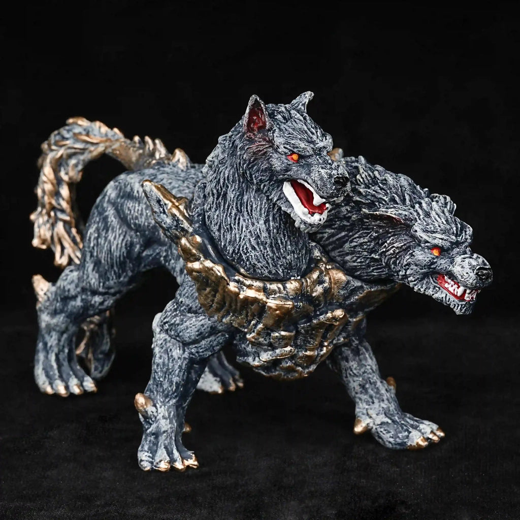 Cerberus RPG Miniature – PVC Tabletop Model – Dungeons & Dragons PVC Two - Headed Cerberus Model