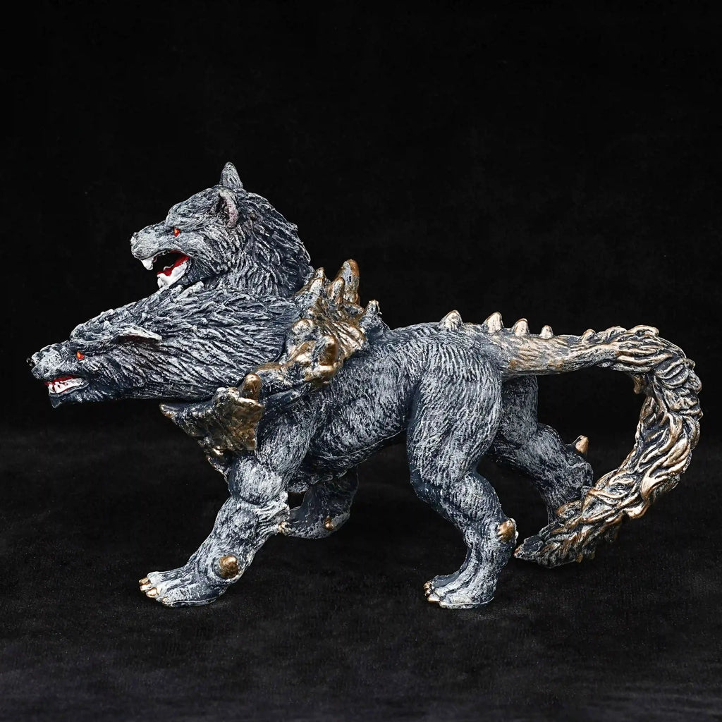 Cerberus RPG Miniature – PVC Tabletop Model – Dungeons & Dragons PVC Two - Headed Cerberus Model