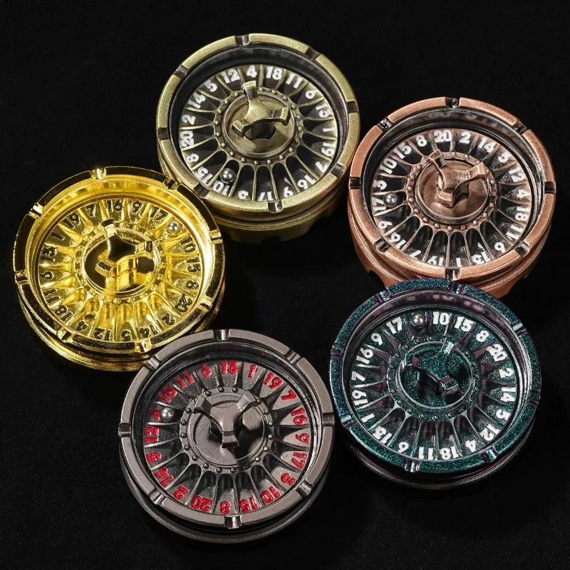 Charm Roulette Metal Spinner Dice Set – Unique Metal DND Dice Spinner - Spinning Steel Ball D20 Roulette Dice