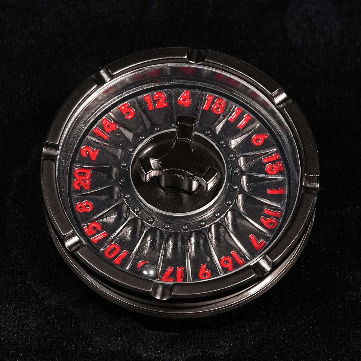 Charm Roulette Metal Spinner Dice Set – Unique Metal DND Dice Spinner - Spinning Steel Ball D20 Roulette Dice