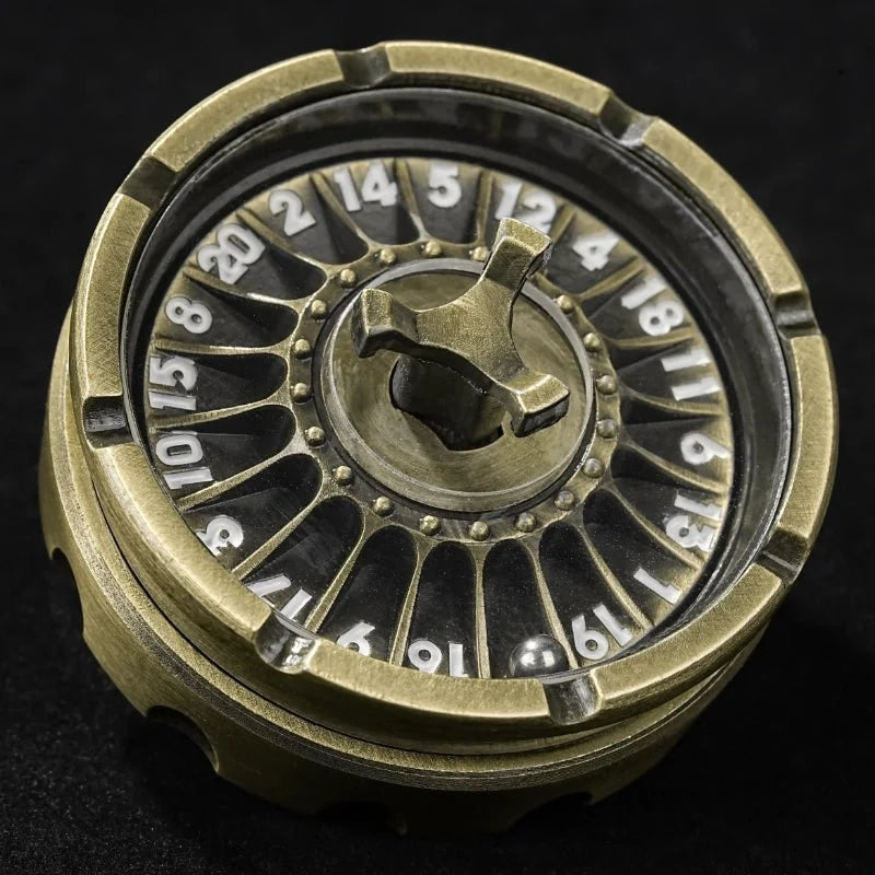 Charm Roulette Metal Spinner Dice Set – Unique Metal DND Dice Spinner - Spinning Steel Ball D20 Roulette Dice