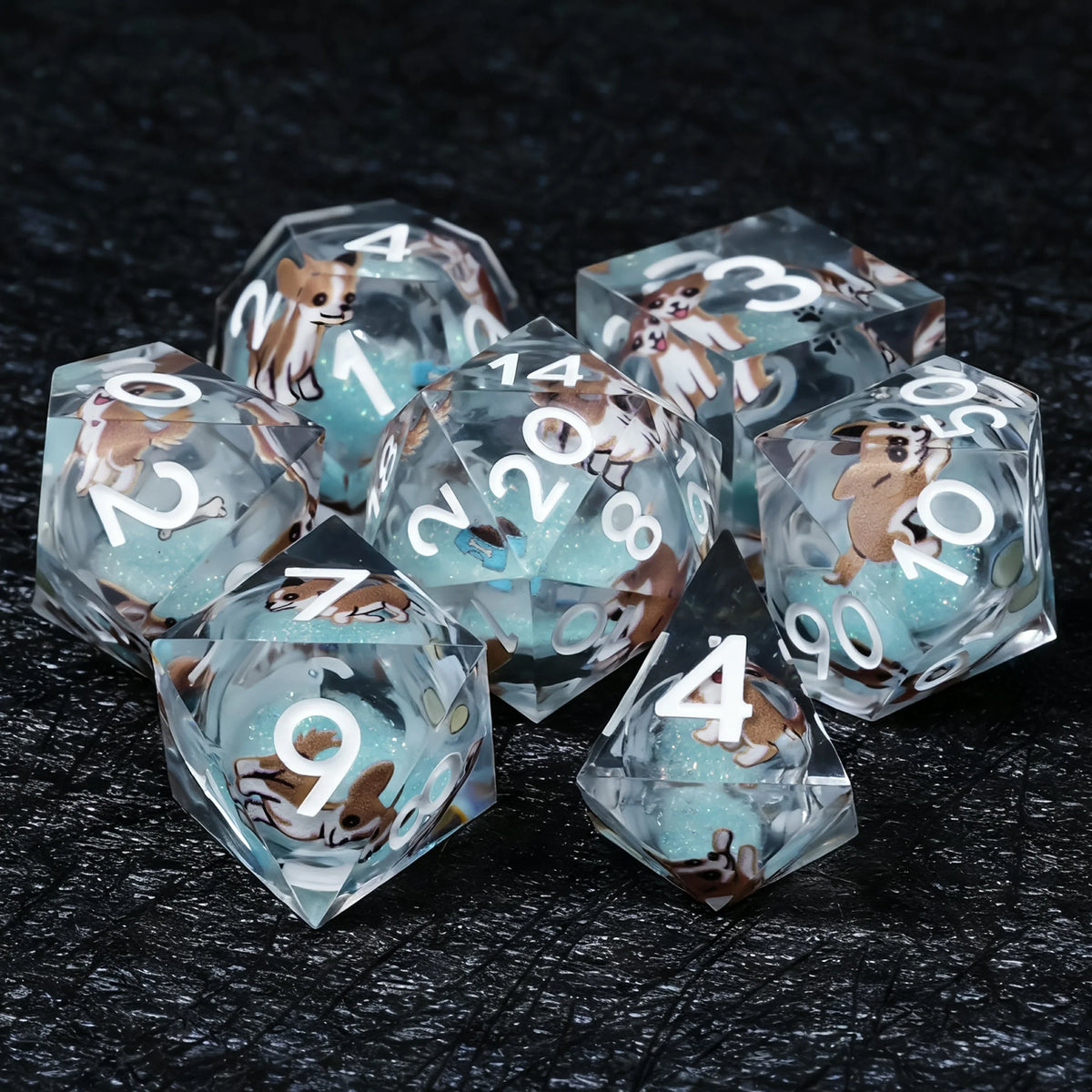 Chihuahua Liquid Core Dice Set