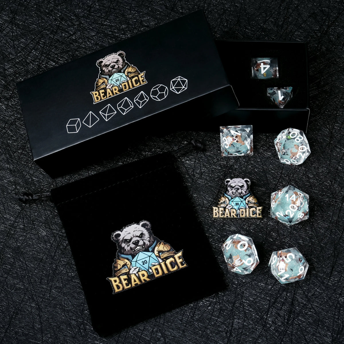 Chihuahua Liquid Core Dice Set – alternate product view