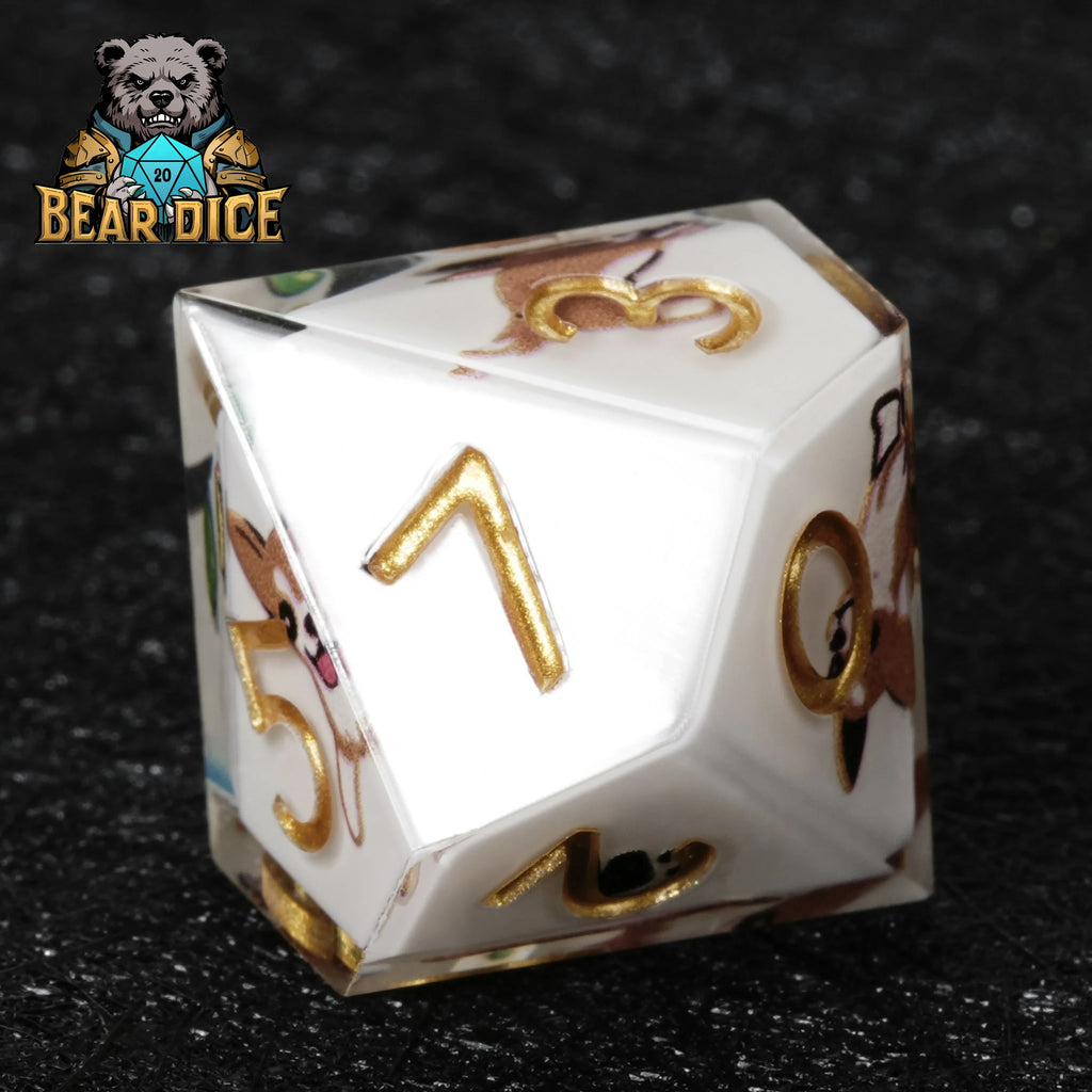 Chihuahua Resin D10 Dice – Personalized Design – Personalized Design 1 – alternate product view