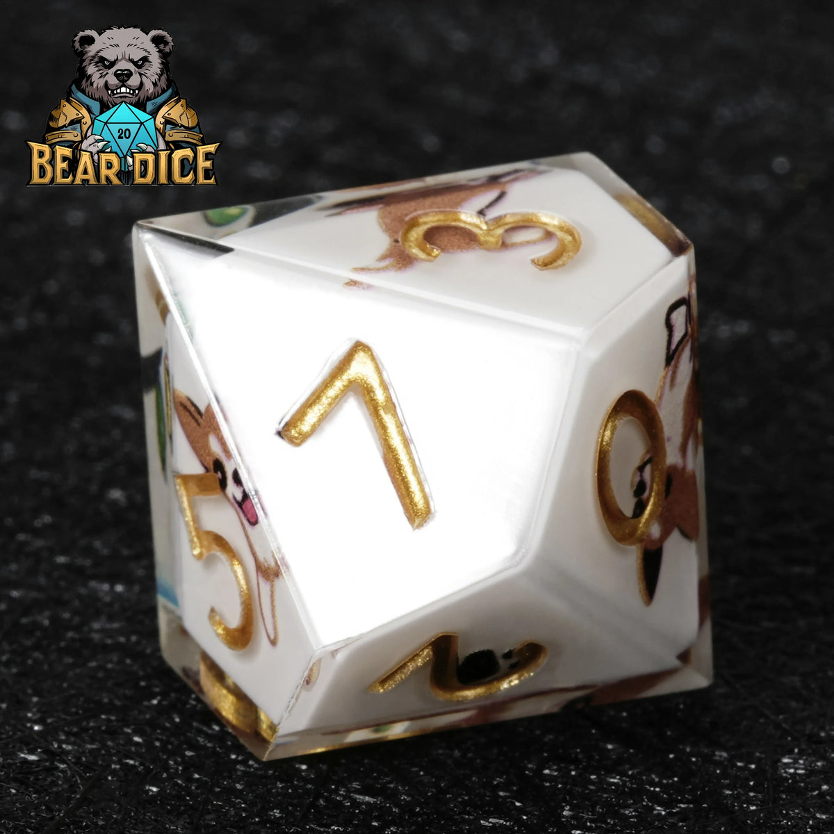 Chihuahua Resin D10 Dice – Personalized Design – Personalized Design 1 – alternate product view