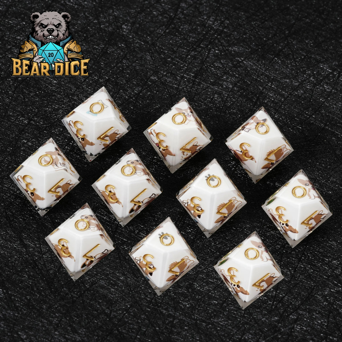 Chihuahua Resin D10 Dice – Personalized Design – Personalized Design 1