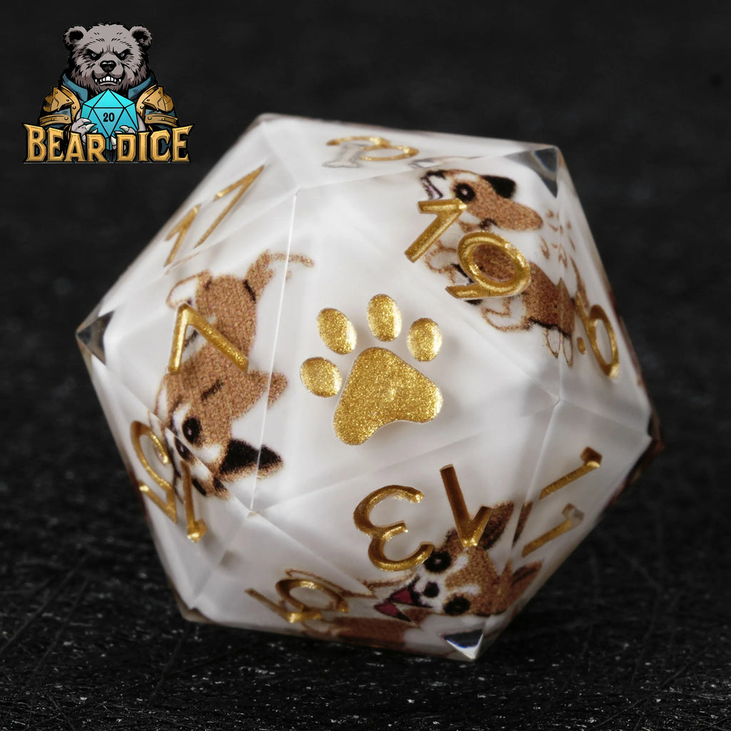 Chihuahua Resin D20 Dice – alternate product view