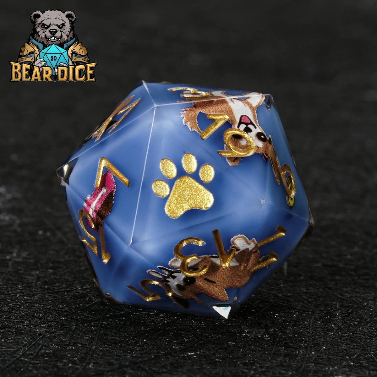 Chihuahua Resin D20 Dice Set