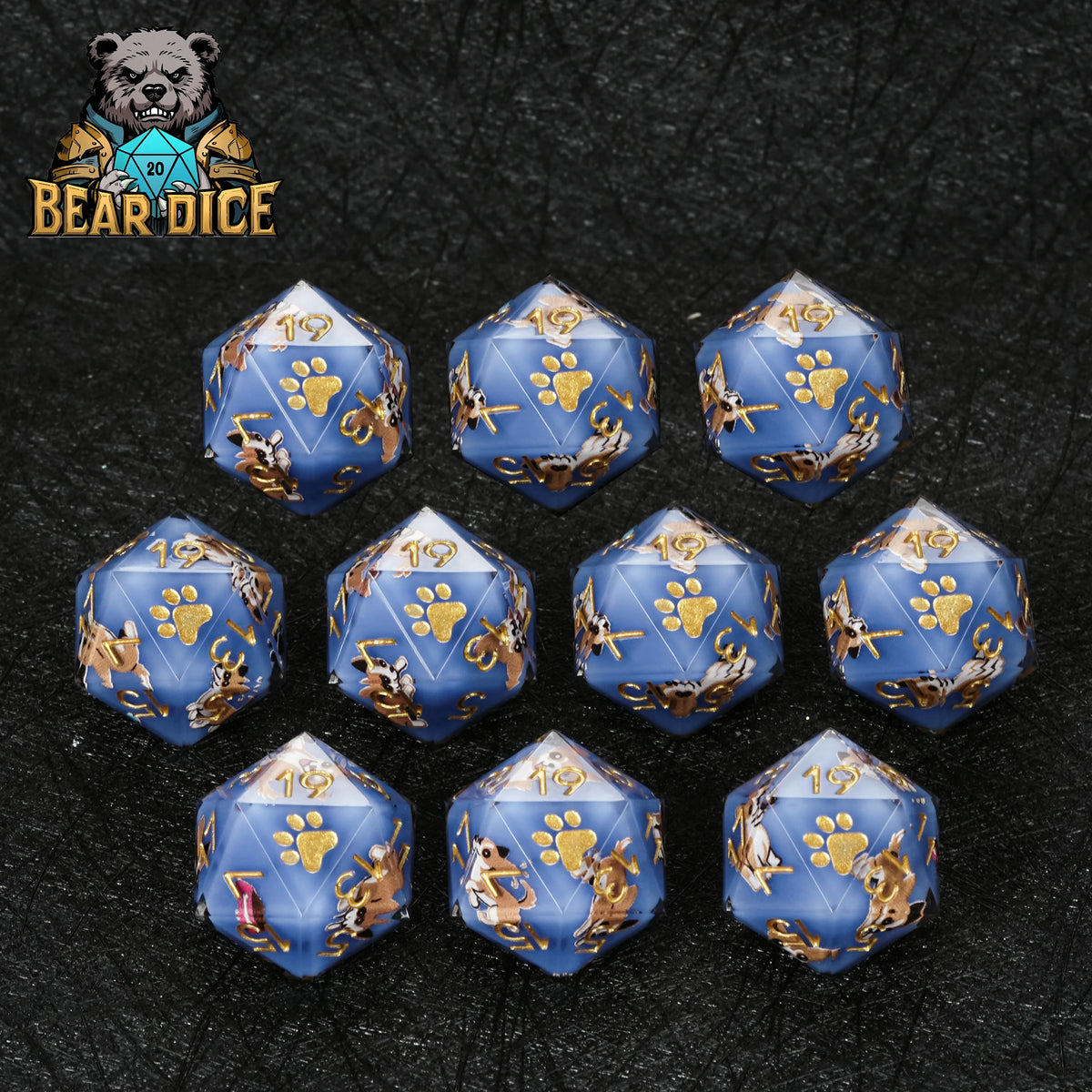 Chihuahua Resin D20 Dice Set – alternate product view