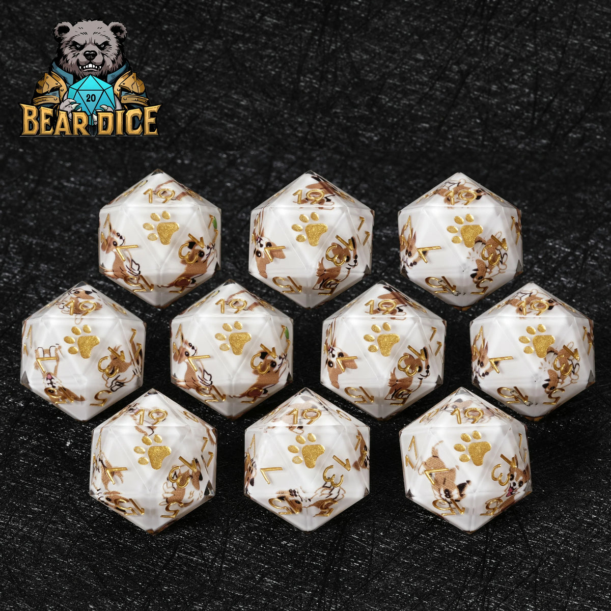 Chihuahua Resin D20 Dice – alternate product view