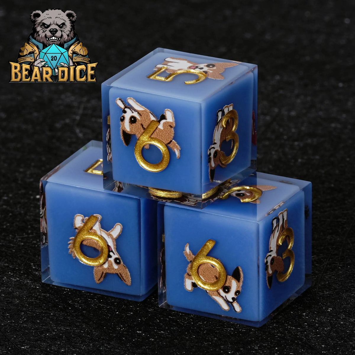Chihuahua Resin D6 Dice Set – alternate product view