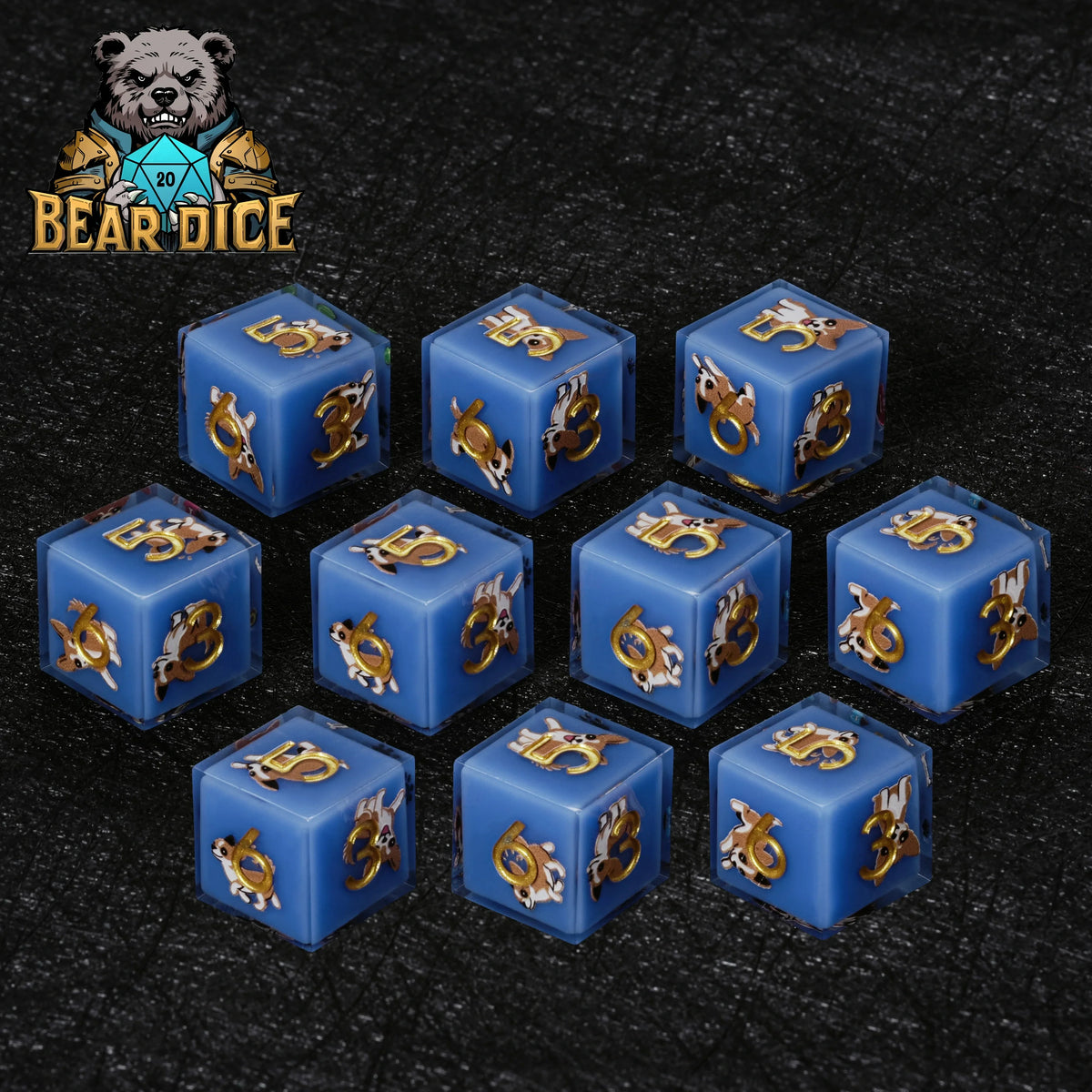 Chihuahua Resin D6 Dice Set
