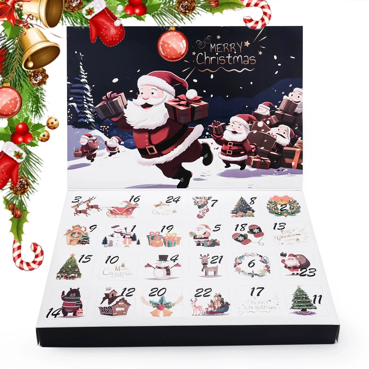 Christmas Dice Box – Resin – Christmas DND dice blind box countdown calendar, random surprise dice pytr, Christmas dice