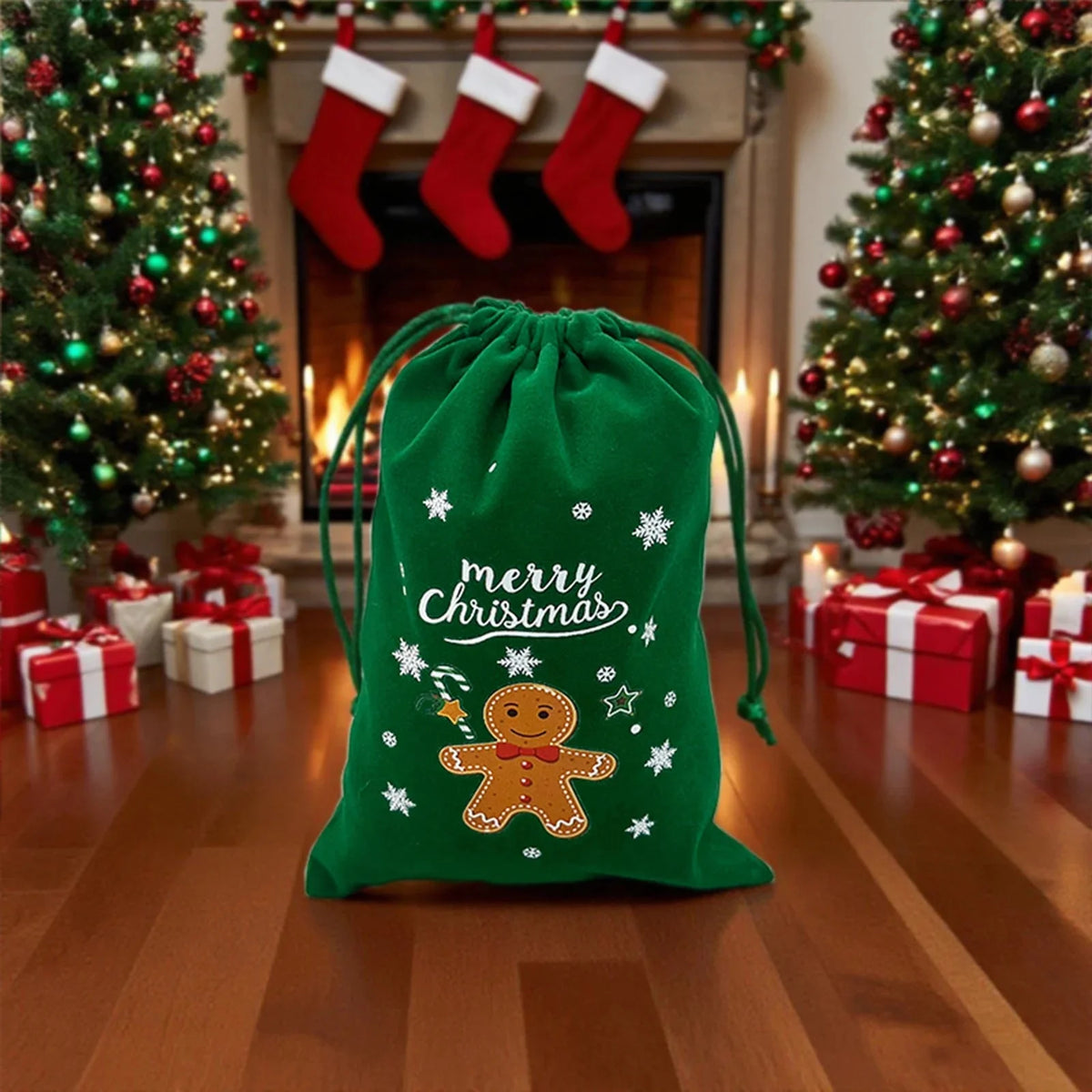 Christmas Dice Box – Drawstring Board – Christmas themed drawstring bag for board game dice storage, cute velvet gift