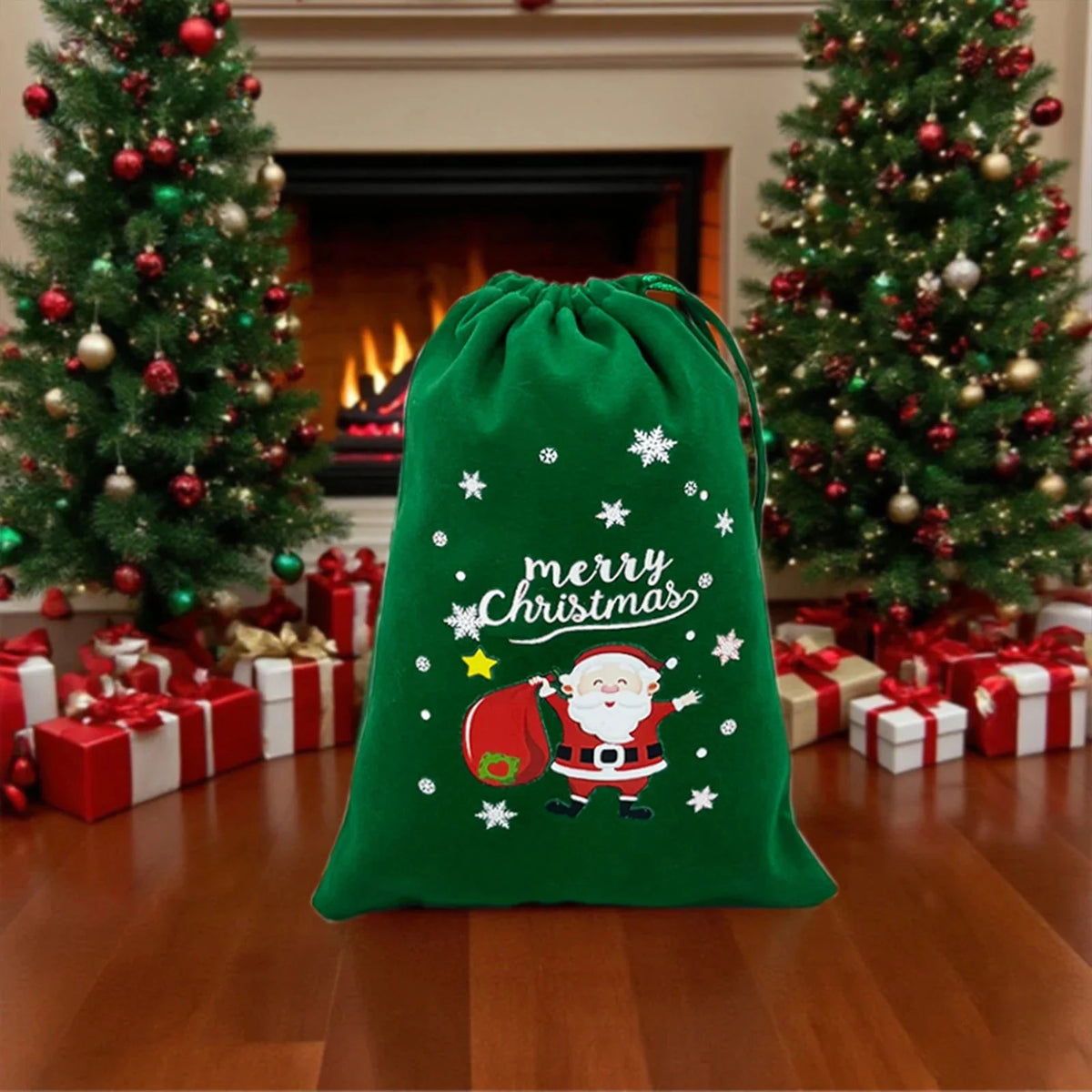 Christmas Dice Box – Drawstring Board – Christmas themed drawstring bag for board game dice storage, cute velvet gift