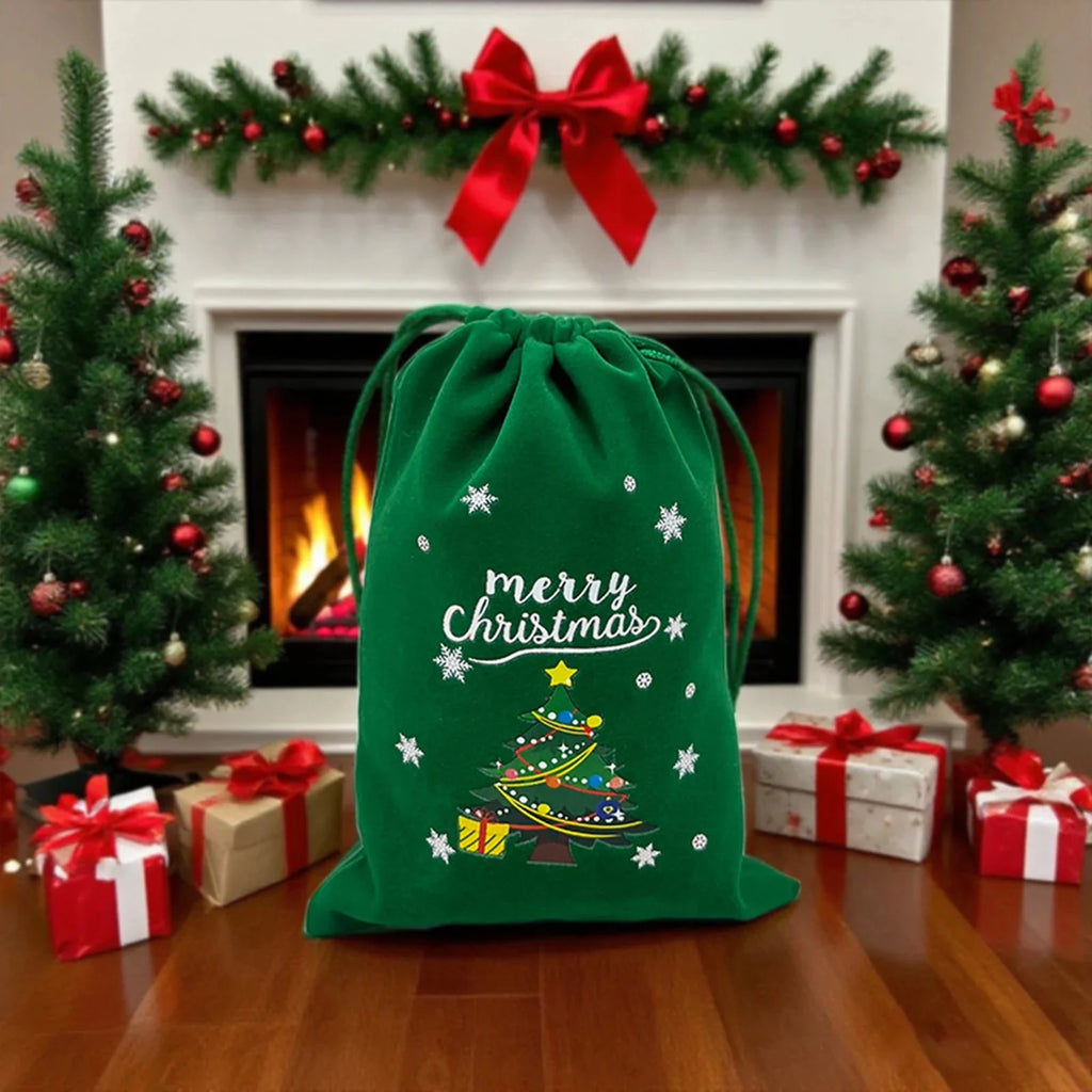 Christmas Dice Box – Drawstring Board – Christmas themed drawstring bag for board game dice storage, cute velvet gift
