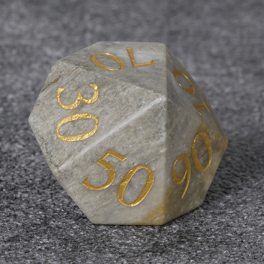 Chrysanthemum Natural Stone DND Dice Set – alternate product view