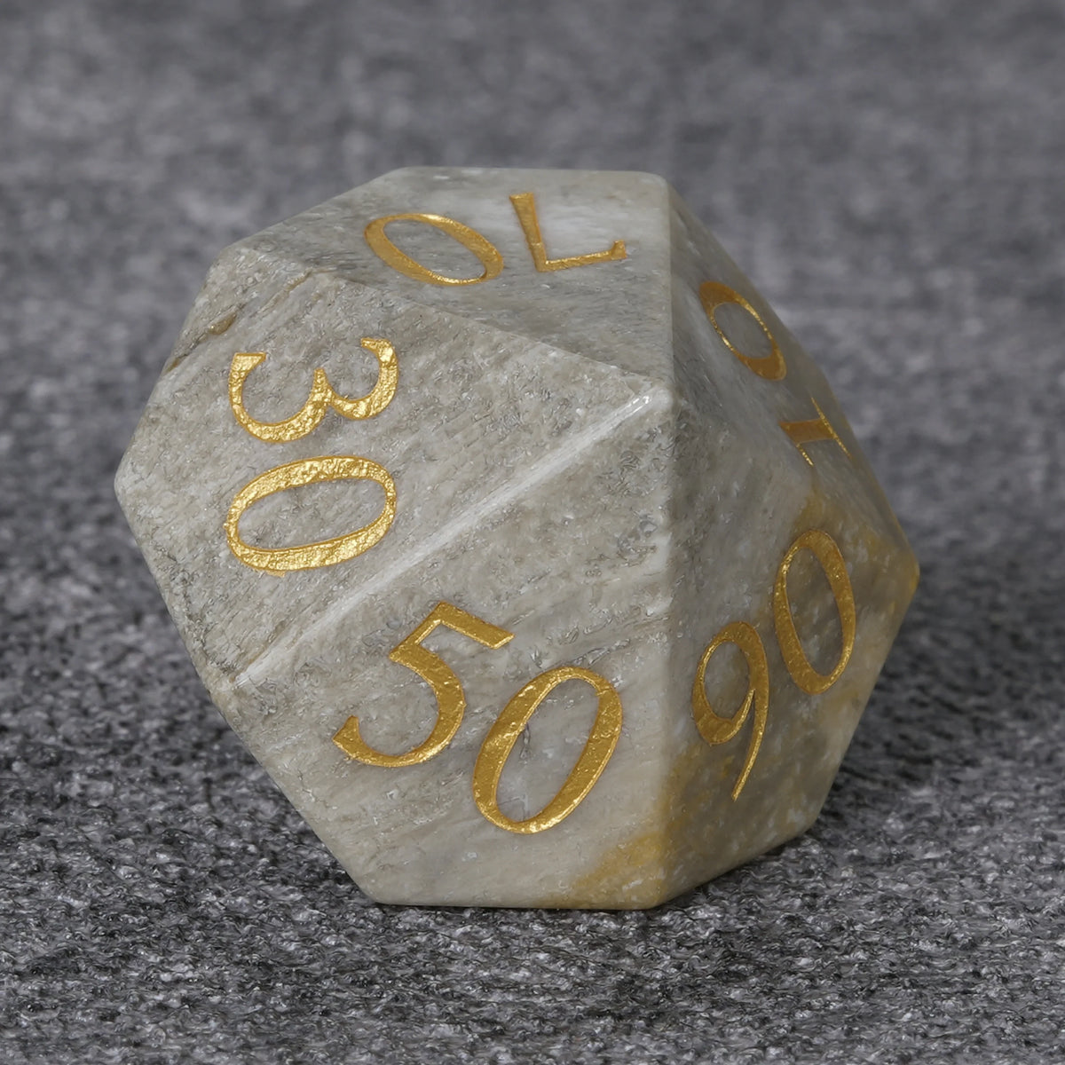 Chrysanthemum Natural Stone DND Dice Set – alternate product view
