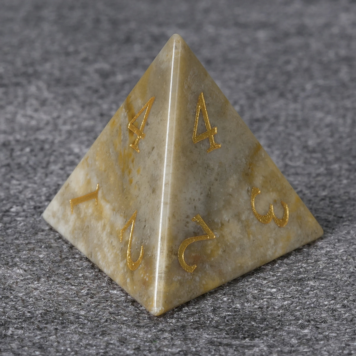 Chrysanthemum Natural Stone DND Dice Set – alternate product view