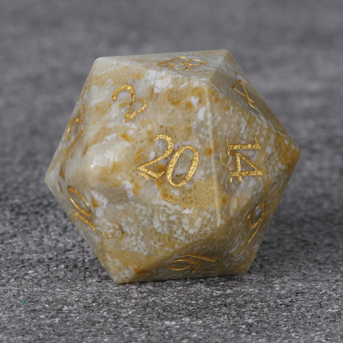 Chrysanthemum Natural Stone DND Dice Set – alternate product view