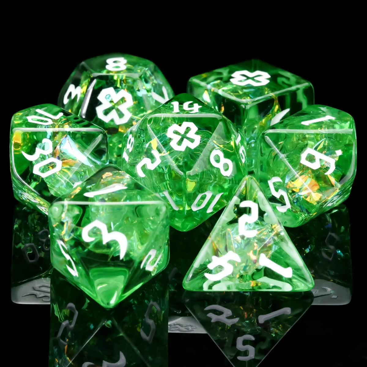 Cleric Resin DND Dice Set – Kickstarter Dice – Priest Resin Dice Set + White Text