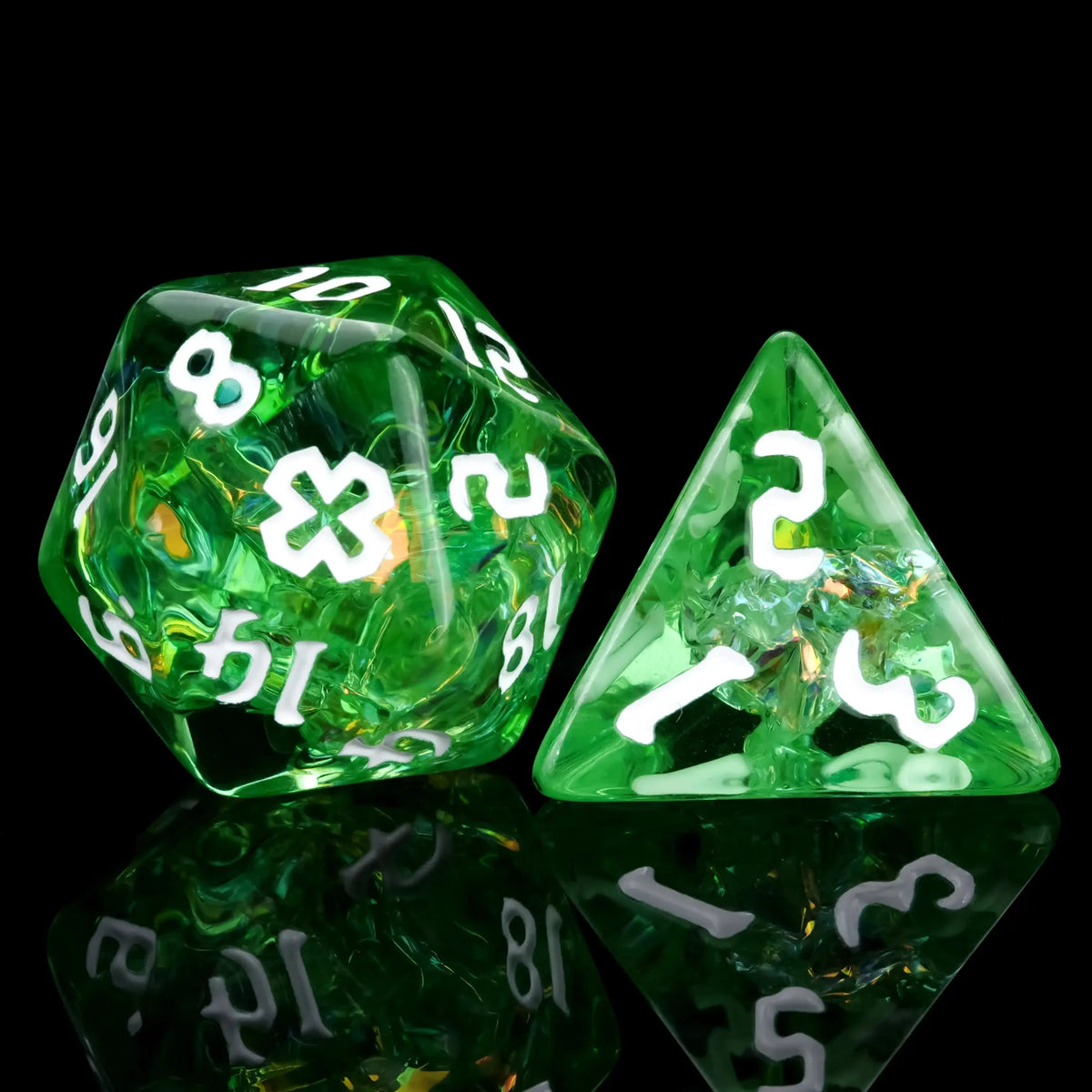 Cleric Resin DND Dice Set – Kickstarter Dice – Priest Resin Dice Set + White Text