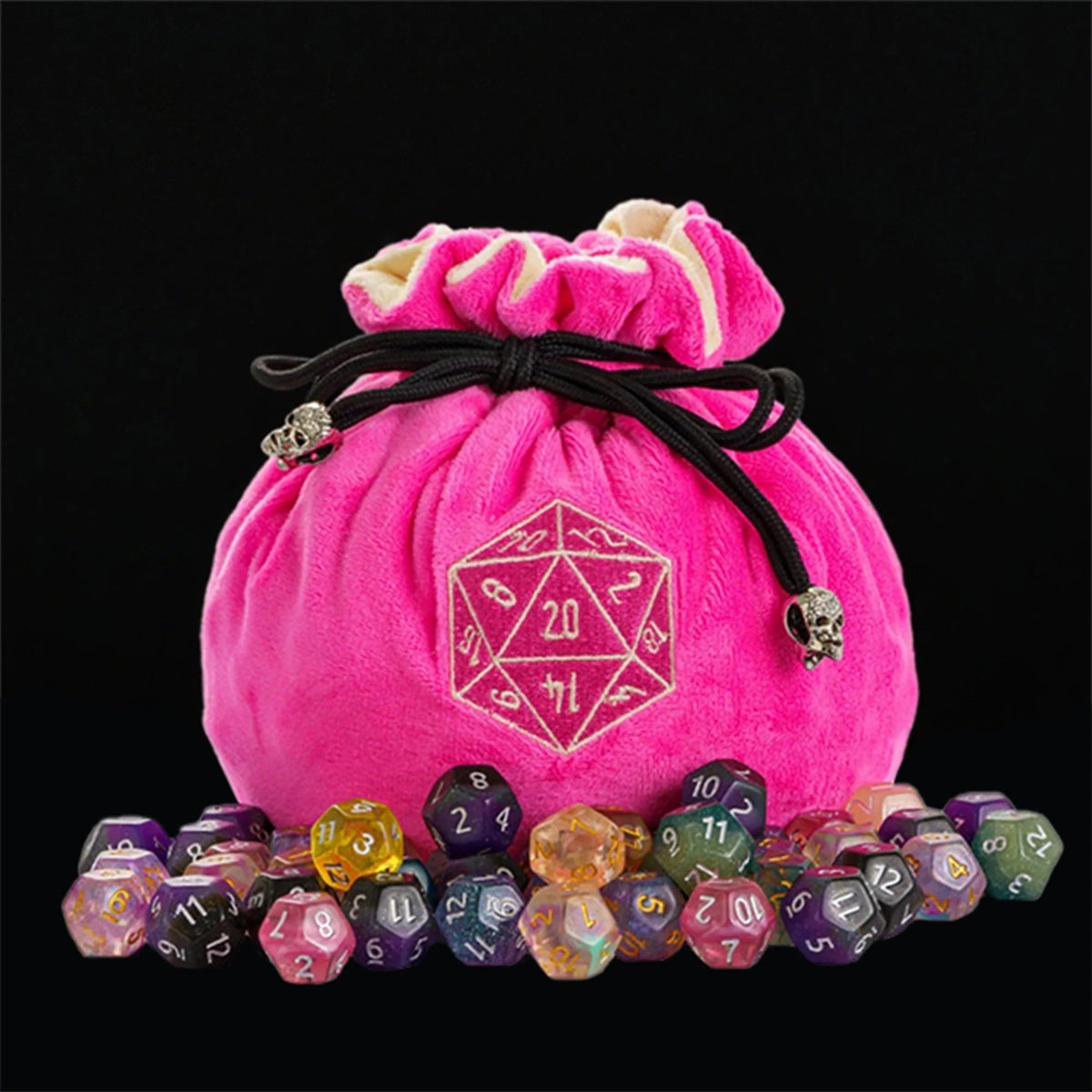 Coc Velvet Dice Box – DND & COC Dice Storage Bag | Velvet Dice Bag with Drawstring