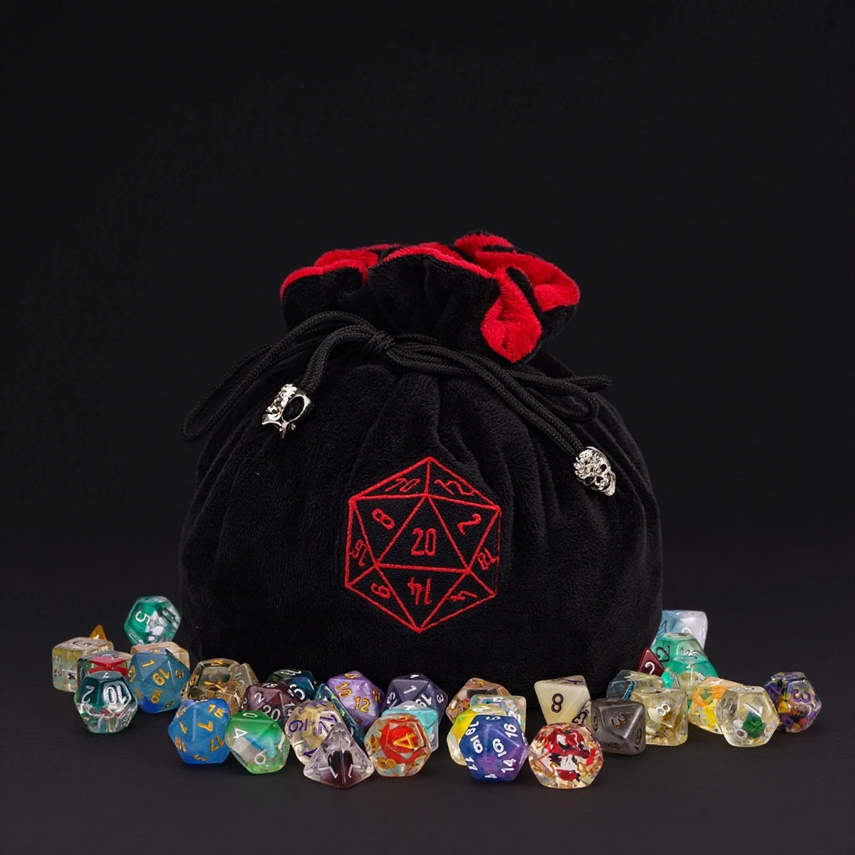 Coc Velvet Dice Box – DND & COC Dice Storage Bag | Velvet Dice Bag with Drawstring