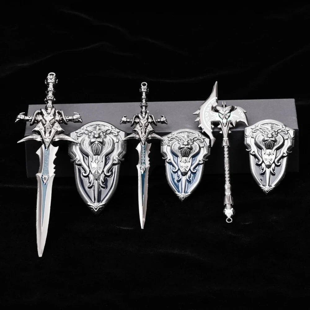 Collection Warcraft RPG Miniature – Tabletop Model Dice – DND Dice Accessory Collection Warcraft Classic Weapon Model