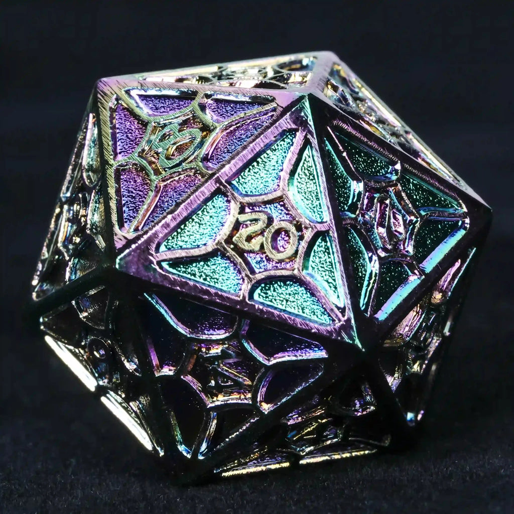 Interstellar Series Metal DND Dice Set – Colorful metallic StarCraft DND D20 dice