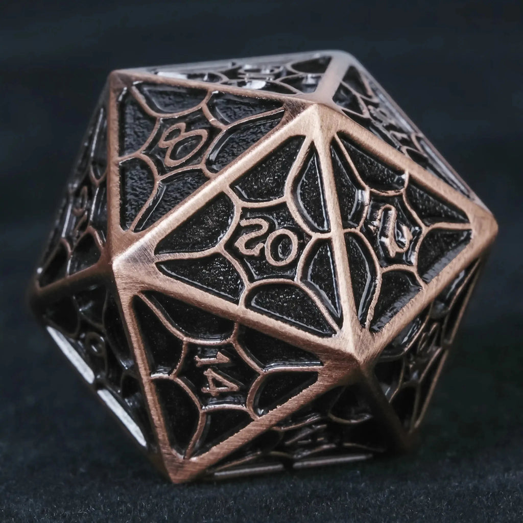 Interstellar Series Metal DND Dice Set – Copper metallic StarCraft DND D20 dice