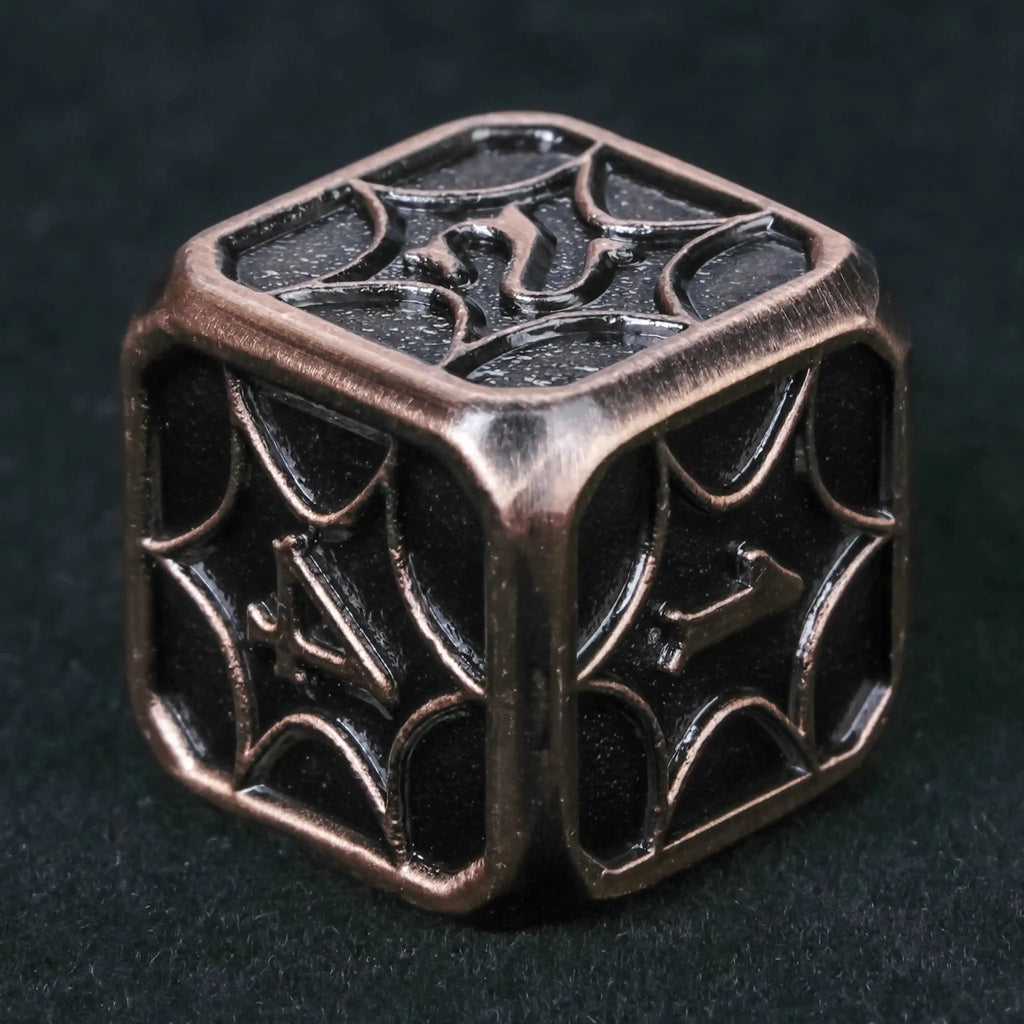 Interstellar Series Metal DND Dice Set – Copper metallic StarCraft DND D6 dice