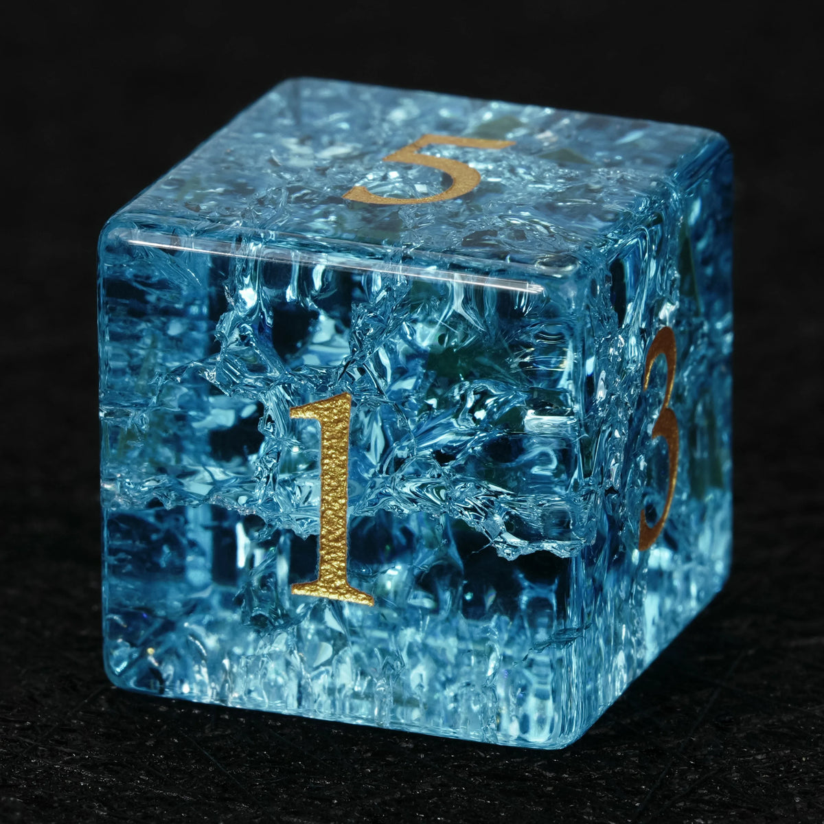 Crackle Effect Glass RPG Dice Set – alternate product view