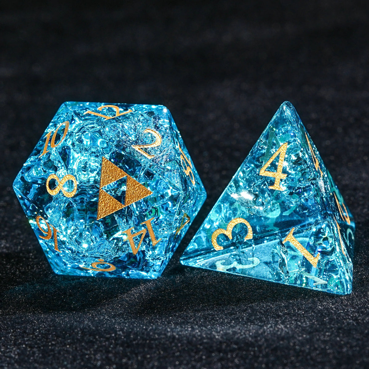 Crackle Effect Glass RPG Dice Set – alternate product view