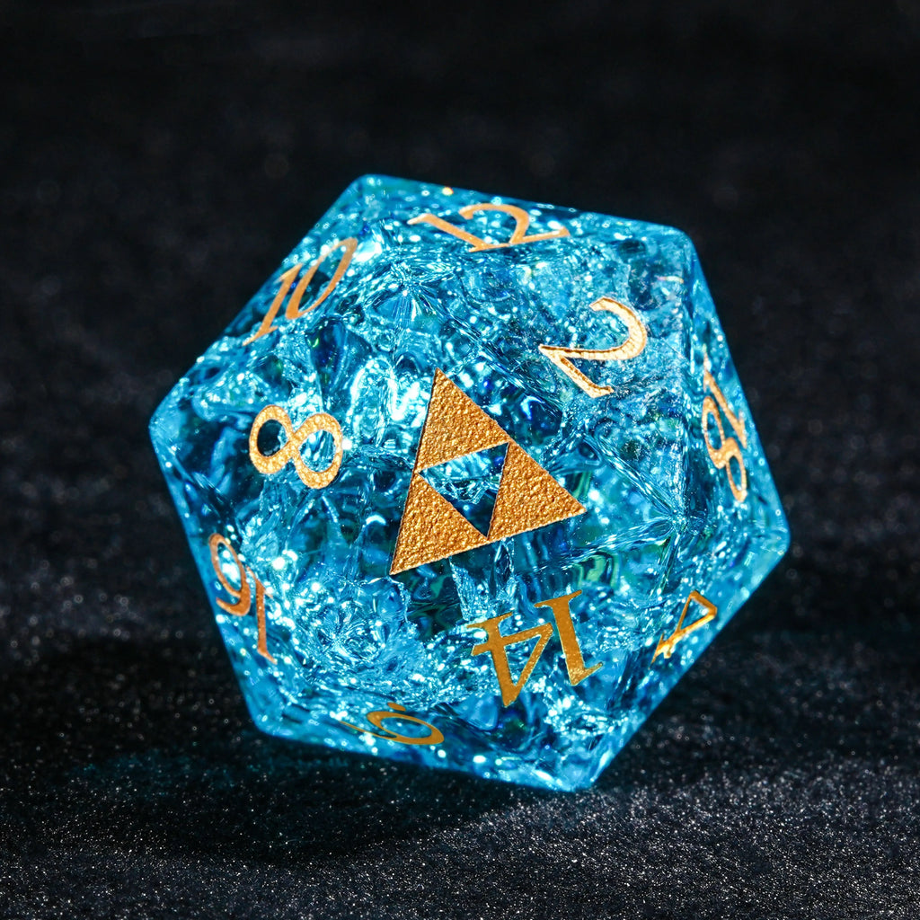 Crackle Effect Glass RPG Dice Set – alternate product view