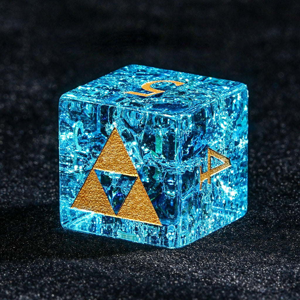 Crackle Effect Glass RPG Dice Set – alternate product view