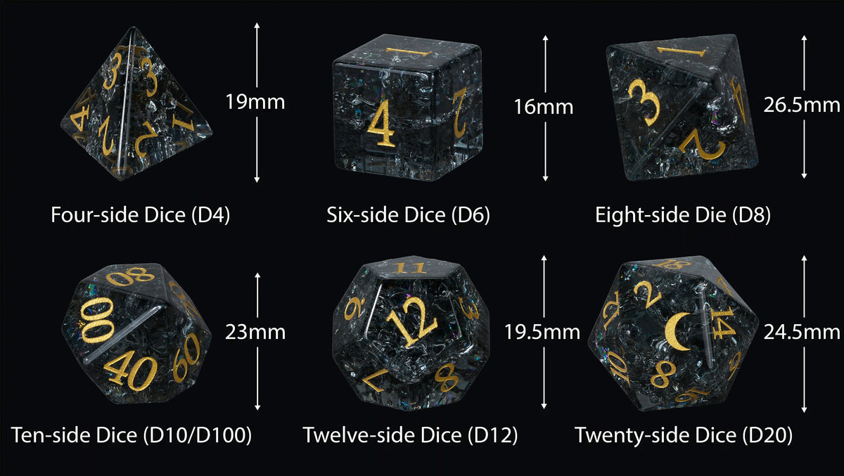 Crackle Gemstone DND Dice – alternate product view