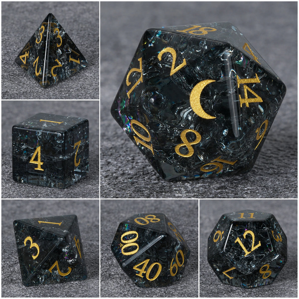 Crackle Gemstone DND Dice