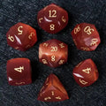 Crimson Gem Gemstone DND Dice Set – DND Dice - Crimson Glass Gem Polyhedron RPG Dice Set