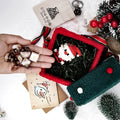 Custom Dice Sticker Set – Blind Christmas – Christmas DND Dice Blind Box Gift Set - Resin Dice, Stickers, Ornaments and
