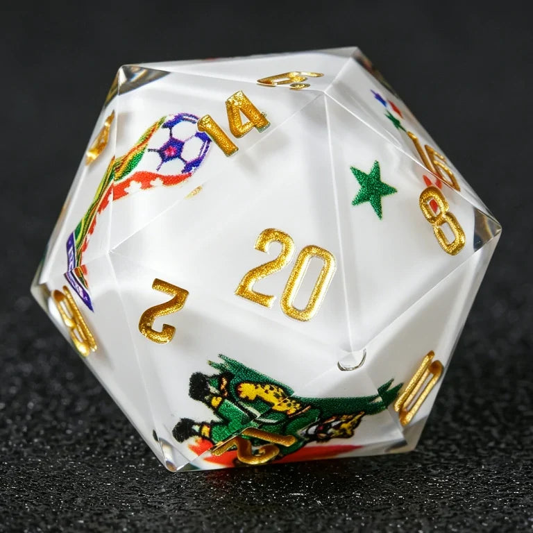 Custom Dice Sticker Set – Football Lettering – alternate product view