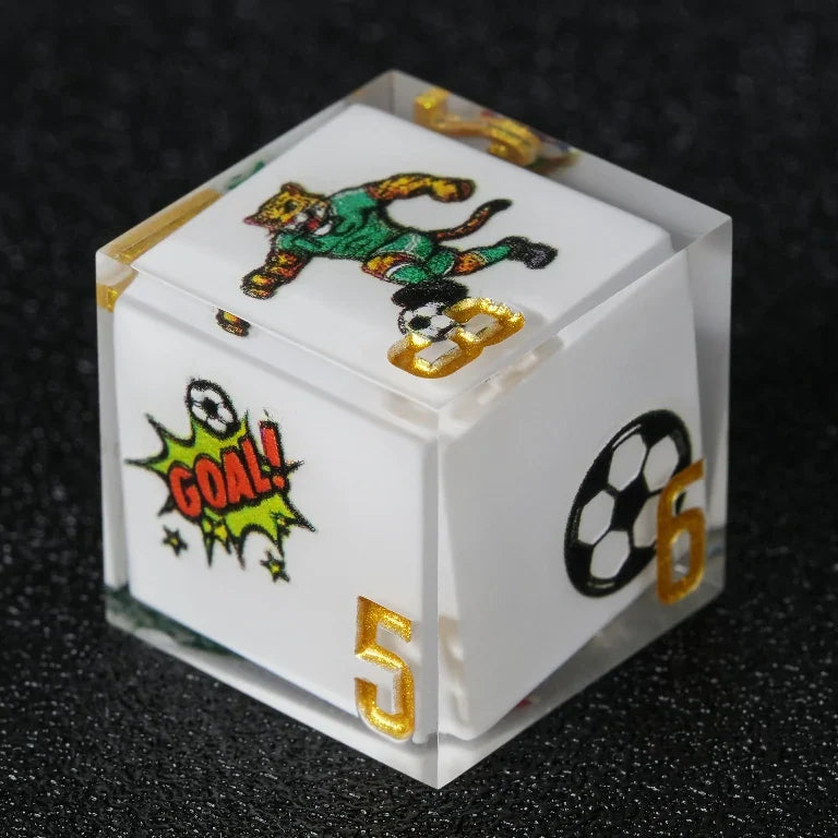 Custom Dice Sticker Set – Football Lettering – alternate product view