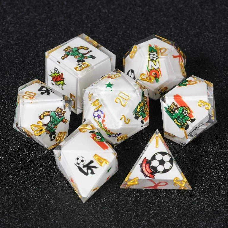 Custom Dice Sticker Set – Football Lettering – alternate product view