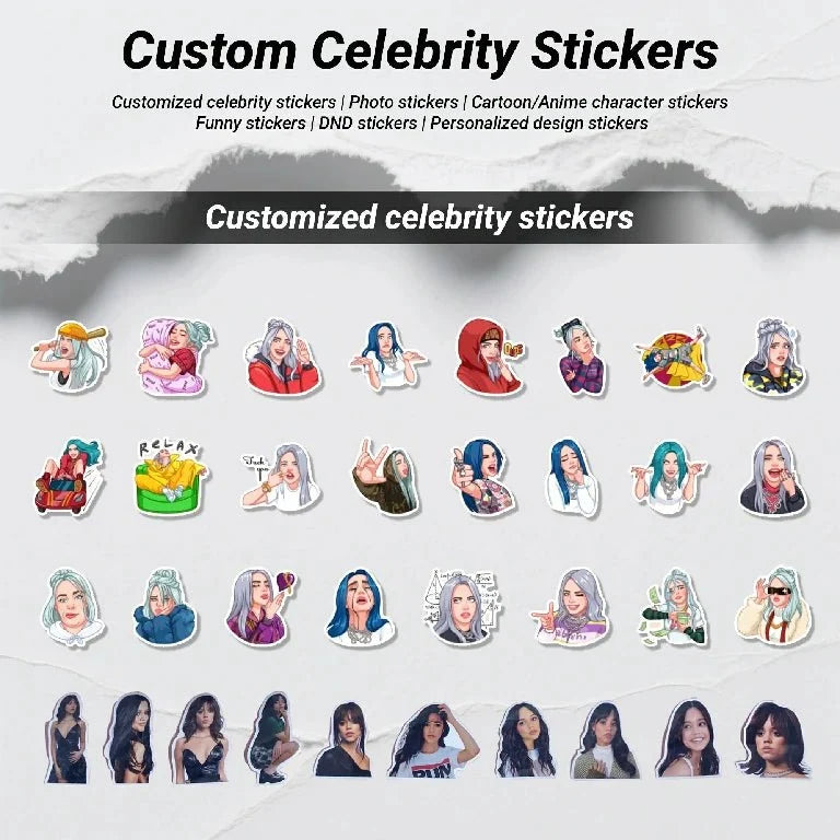 Custom Tabletop Sticker – Photo Logo – Custom Stickers - Custom cartoon and anime convention stickers, printed