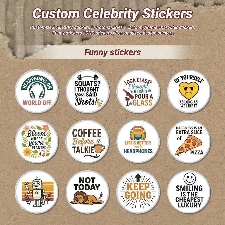 Custom Tabletop Sticker – Photo Logo – Custom Stickers - Custom cartoon and anime convention stickers, printed