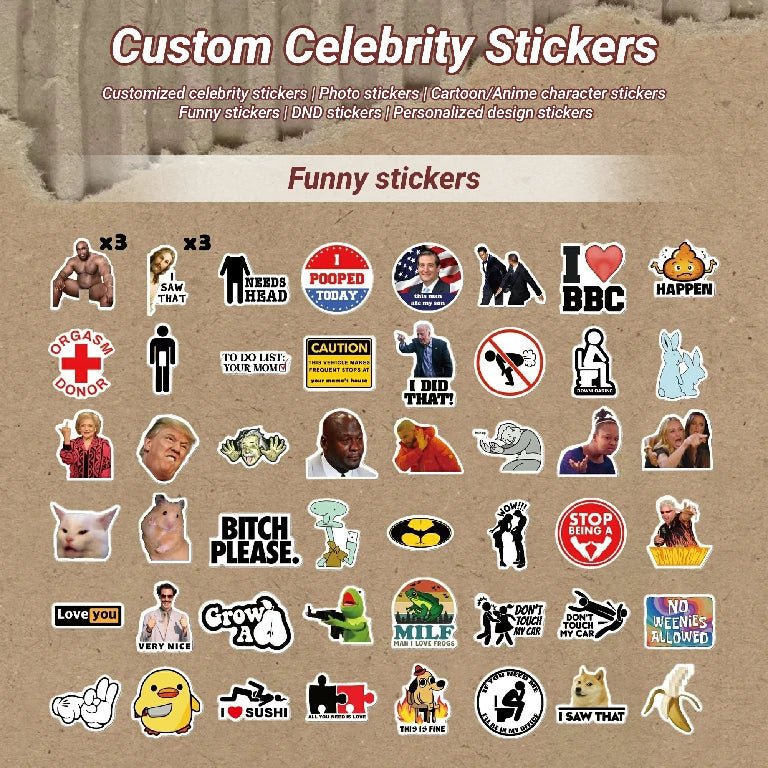 Custom Tabletop Sticker – Photo Logo – Custom Stickers - Custom cartoon and anime convention stickers, printed