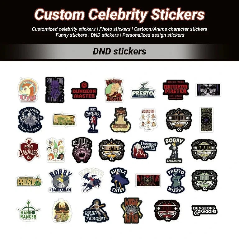 Custom Tabletop Sticker – Photo Logo – Custom Stickers - Custom cartoon and anime convention stickers, printed